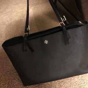 Tory Burch Black Leather York Tote